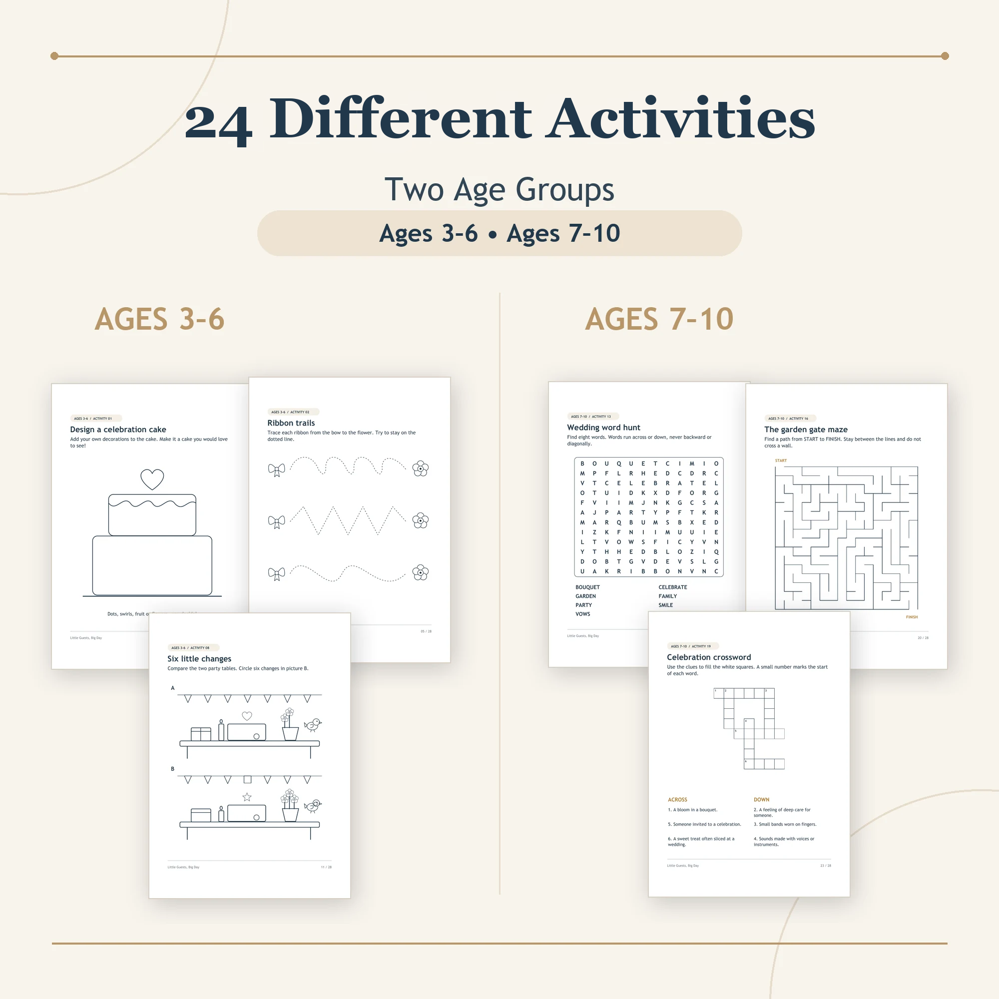 Little Guests, Big Day – Printable Kids’ Wedding Activity Book - Image 2